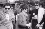 Chug-a-lug - farina hits the beer tent w/ Donovan, David Blue & Butterfield - photo by John Cooke 